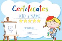Star Certificate Templates Free Awesome Certificate Template with Girl Painting Download Free