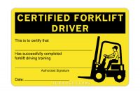 Forklift Certification Template 2