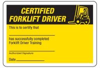 Forklift Certification Template 3