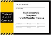 Forklift Certification Template 5