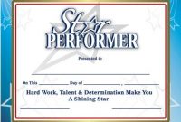 Star Performer Certificate Templates 2