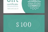 Yoga Gift Certificate Template Free 9