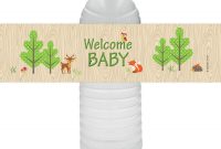 Baby Shower Water Bottle Labels Template Unique Distinctivs Woodland Animals Baby Shower Water Bottle Labels 24 Stickers