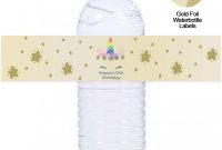 Baby Shower Water Bottle Labels Template Unique Milcoast Gold Foil Glossy Waterproof Tear Resistant Diy 8 5 X 2 Water Bottle Labels for Inkjet Laser Printers 100 Labels 20 Sheets