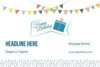 Birthday Water Bottle Labels Template Free Awesome Horizontal Banner Birthday Gift Item 418802