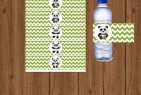 Birthday Water Bottle Labels Template Free Awesome Panda Bear Water Bottle Labels Panda Bear Birthday Party Panda Bear Baby Shower Water Bottle Labels Instant Download