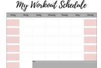 Blank Activity Calendar Template Awesome Blank Workout Schedule for Women Free Calendar Template