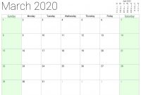 Blank Activity Calendar Template New Printable March 2020 Calendar Blank Templates Web Galaxy