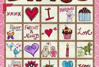 Blank Bingo Card Template Microsoft Word Awesome 12 Sets Of Free Printable Valentine Bingo Cards