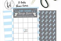 Blank Bingo Card Template Microsoft Word Unique 25 Blue Elephant Bingo Game Cards for Boy Baby Shower Bulk Blank Bingo Squares Plus 25 Pack Of Baby Feet Game Chips Funny Baby Party Ideas and