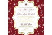 Blank Bridal Shower Invitations Templates Unique Monogrammed Wedding Invitation Cranberry Gold White Snowflakes Stars