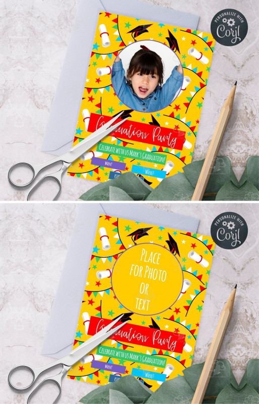 Blank Candyland Template Unique Custom Graduation Invites Template for Younger Kids Yellow