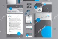 Blank Food Web Template Unique Grey Corporate Identity Template Blue Round Stock Vector