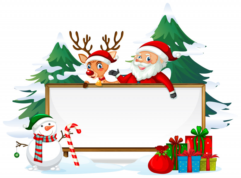 Blank Letter From Santa Template Unique Santa On Wooden Board Download Free Vectors Clipart