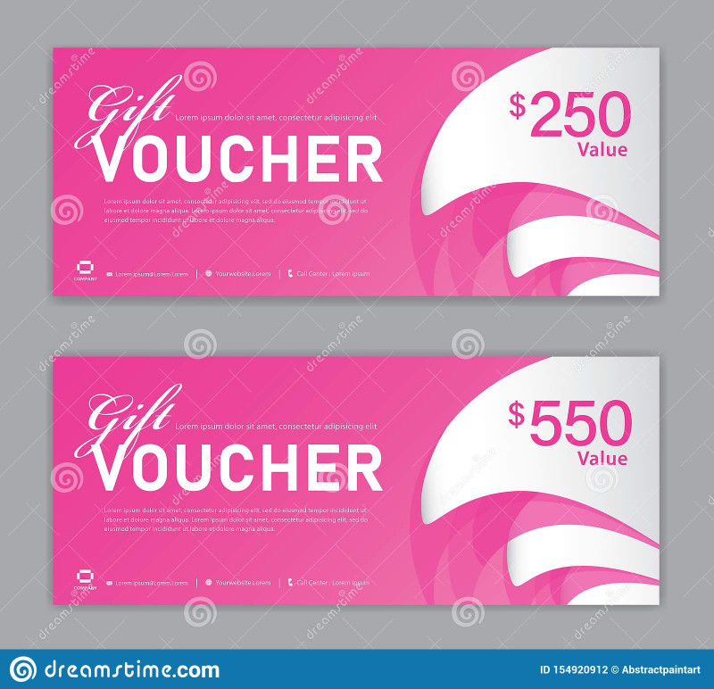 Blank Luggage Tag Template Unique Pink Gift Voucher Template Sale Banner Horizontal Layout