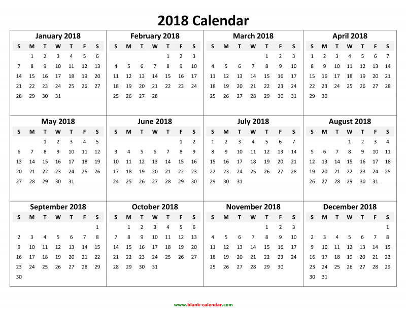 Blank One Month Calendar Template New Yearly Printable Calendar