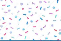 Blank Snowflake Template Unique Seamless Winter Baby Shower Party Background Stock