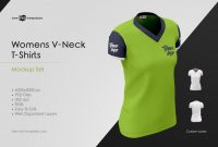 Blank T Shirt Outline Template New Womens V Neck T Shirts Mockup Set