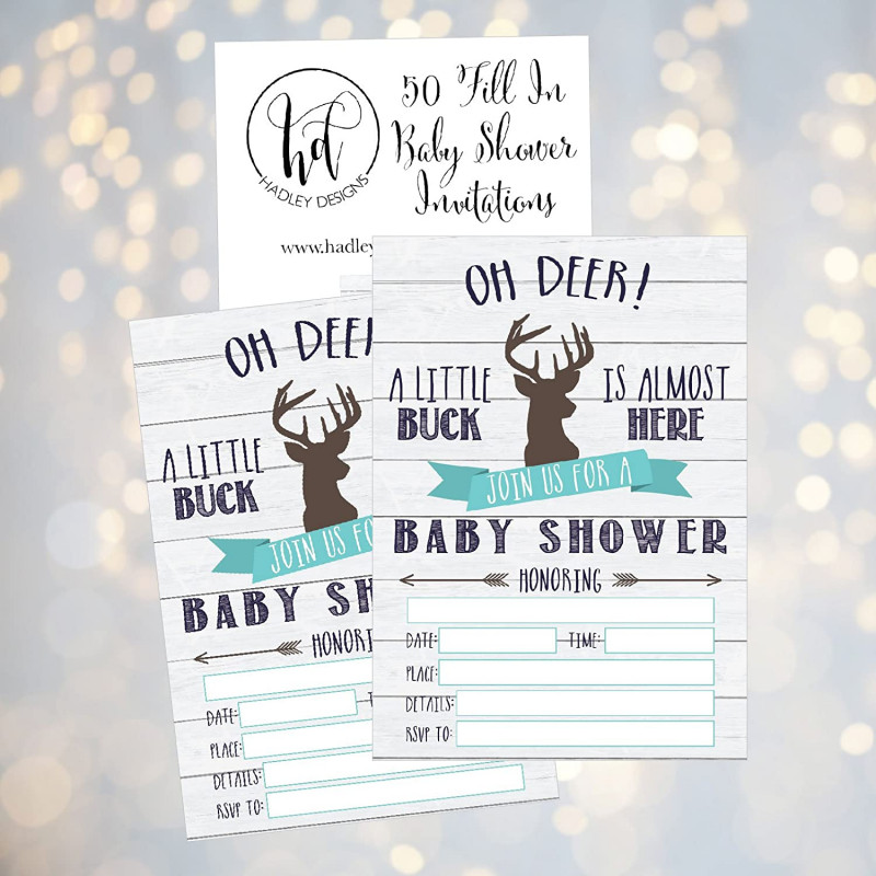 Bridal Shower Label Templates New 50 Fill In Deer Baby Shower Invitations Baby Shower Invitations Hunting Camping Camo Buck Rustic Neutral Woodland Baby Shower Invites for Boy