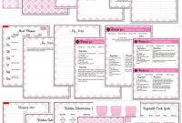 Candy Bar Label Template Unique Pink Damask Printable Recipe Book Template Editable Pdf