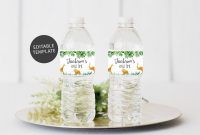 Canning Jar Labels Template New Safari Water Bottle Label Template Editable Water Bottle