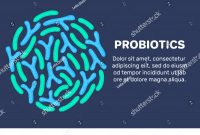 Dietary Supplement Label Template Unique Vector Background Probiotics Circular Shape Bifidobacterium