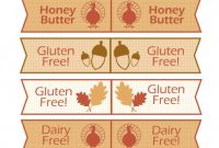 Food Label Template Word Unique Free Thanksgiving toothpick Flag Printable Free