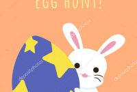 Free Printable Blank Greeting Card Templates New Happy Easter Greeting Card Bunny Easter Egg Easter Egg Hunt