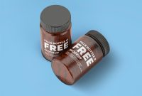 Free Printable Water Bottle Label Template Awesome Free Amber Glass Capsule Pill Bottle Mockup Psd Set Good