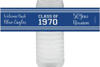 Free Printable Water Bottle Labels Template Unique Personalized Class Reunion Party Water Bottle Labels 12 Ct 12 Color Choices