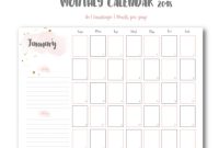 Full Page Blank Calendar Template Awesome Monthly Printable Planner 2019 Goals Notes 2019 Planner