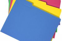 Hanging File Folder Label Template Awesome Amazonbasics 3 Tab Heavyweight Manila File Folders Letter Size assorted Colors 50 Box