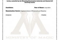 Harry Potter Potion Labels Templates Unique Harry Potter O W L S Certificate Blank Template Hogwarts