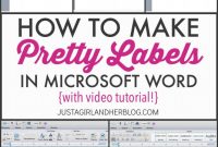 Microsoft Word Sticker Label Template New How to Make Labels From Excel Spreadsheet Video Pretty In