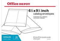 Office Depot Address Label Template Awesome Office Depota Brand Large format Open End White Envelopes 6 1 2 X 9 1 2 Box Of 500 Item 478210