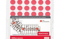 Office Depot Label Template New Office Depota Brand Removable Round Color Coding Labels Od98801 1 2 Diameter Red Glow Pack Of 840 Item 760218
