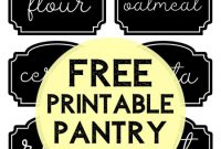 Pantry Labels Template Unique Free Printable Pantry Label Pantry Labels Free Printables