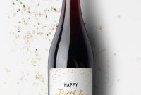 Template for Wine Bottle Labels Awesome Happy Birthday Custom Wine Label Birthday Gift Birthday