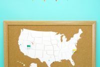 United States Map Template Blank Unique Diy Cork Board Travel Map with the Cricut Easypress 2