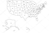 United States Map Template Blank Unique Political Map Of United States Od America Usa Simple Flat