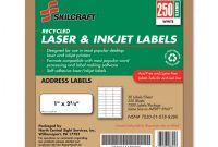 Usps Shipping Label Template Word Awesome Skilcrafta 100 Recycled White Inkjet Laser Address Labels 1 X 2 5 8 Box Of 250 Sheets Abilityone 7530 01 578 9290 Item 755577
