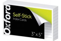 3×5 Note Card Template for Word Unique Oxforda Self Stick Index Cards 3 X 5 Ruled White Pack Of 100 Cards Item 150264