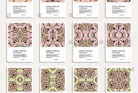 Adobe Illustrator Card Template Unique Multicolored Set Twelve Business Card Templates Stock Vector