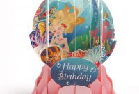 Birthday Card Template Microsoft Word Awesome Up with Paper Everyday Pop Up Greeting Card Snow Globe 5 X 3 3 4 Mermaid Item 5775312