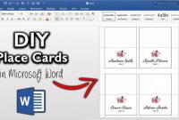 Birthday Card Template Microsoft Word New Microsoft Word Place Card Template Addictionary