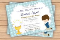 Celebrate It Templates Place Cards Awesome Editable First Communion Invitation Printable Boys Celebration Invite Blue Boy event Invite Com1 E049