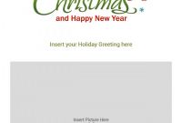 Christmas Card List Template New Flat Photo Greeting Card Merry Christmas Vertical Item 350972