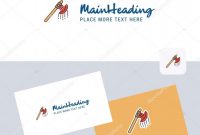 Company Business Cards Templates New Bloody Axe Vector Logotype Business Card Template Elegant