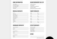 Emergency Contact Card Template New Fine Dandy Freebies Emergency Contact Sheet Printable