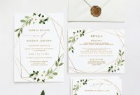 Engagement Invitation Card Template Awesome Wedding Invitation Template Suite Set 5 X 7 Geometric